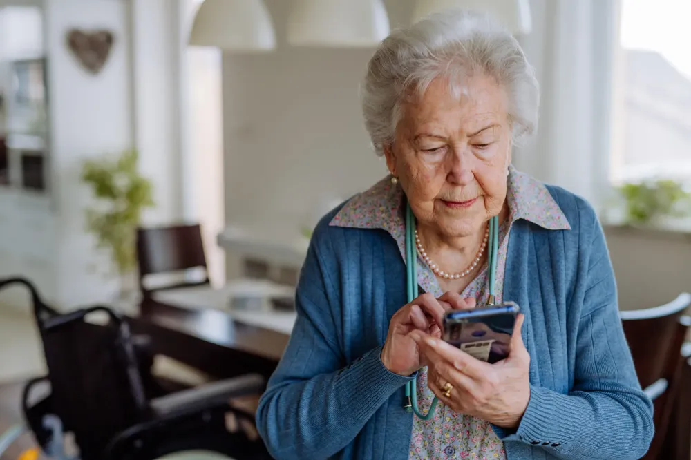 senior telephone malentandant
